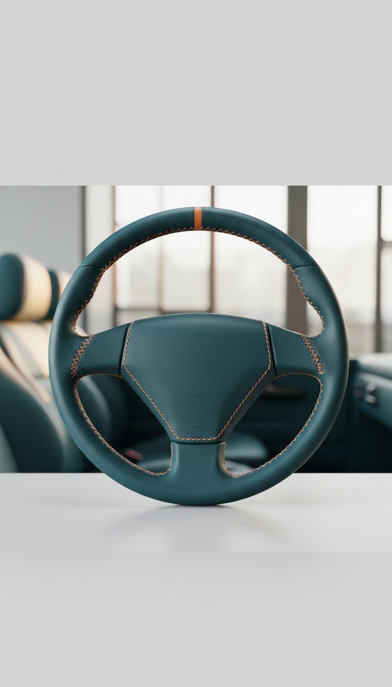 Amber Stitch Custom Steering Wheel Wrap