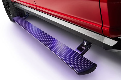 Amp Research 77255-01A Running Board; PowerStep™ XL; Anodized; Textured Black; 6063 Marine Grade Aluminum; Lighted; Rocker Panel Mount; With 3 Inch Lower Drop