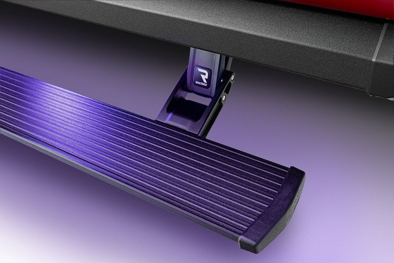 Amp Research 77255-01A Running Board; PowerStep™ XL; Anodized; Textured Black; 6063 Marine Grade Aluminum; Lighted; Rocker Panel Mount; With 3 Inch Lower Drop