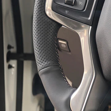 Leather Steering Wheel Cover - CHEVROLET SILVERADO 1500 2500 3500 BLAZER, SUBURBAN, TAHOE 2019-2026