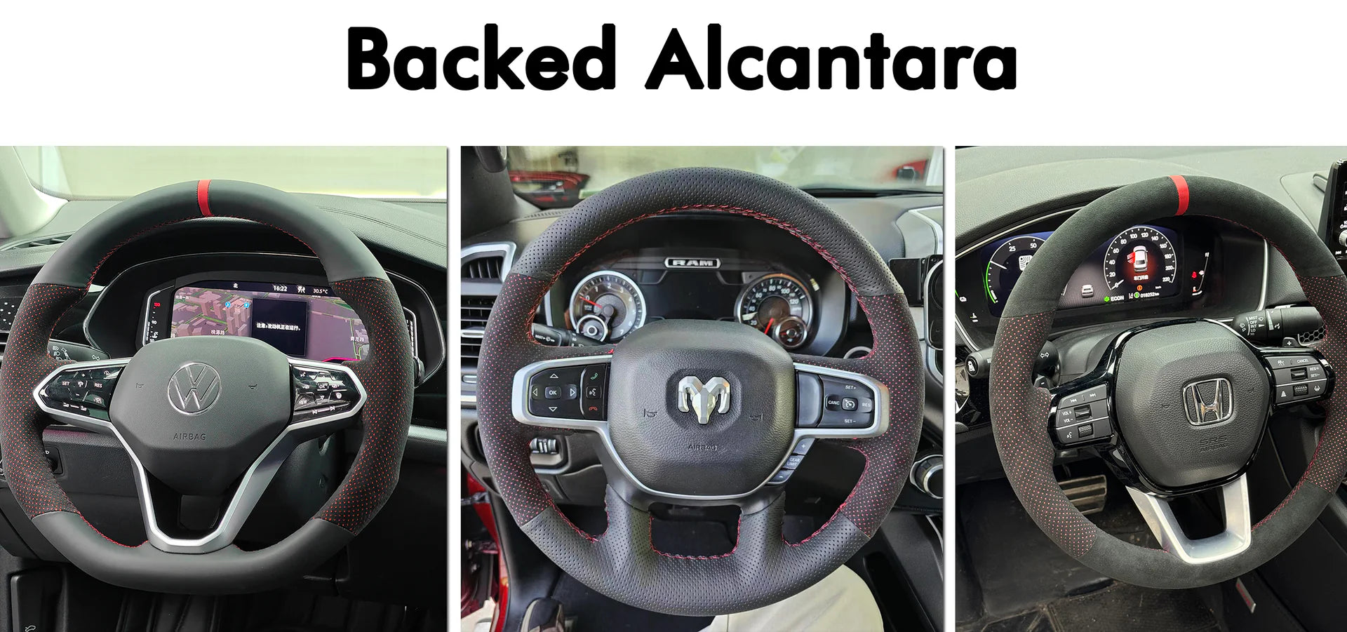 Leather Steering Wheel Cover - CHEVROLET SILVERADO 1500 2500 3500 BLAZER, SUBURBAN, TAHOE 2019-2026