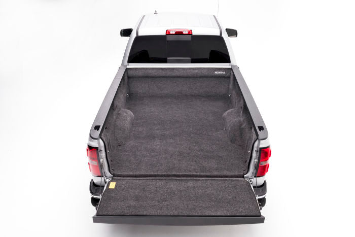 BedRug BRC07SBK Bed Liner; Classic; Drop In; Under Bed Rail; Dark Gray; Carpet-Like Polypropylene; Tailgate Liner Included